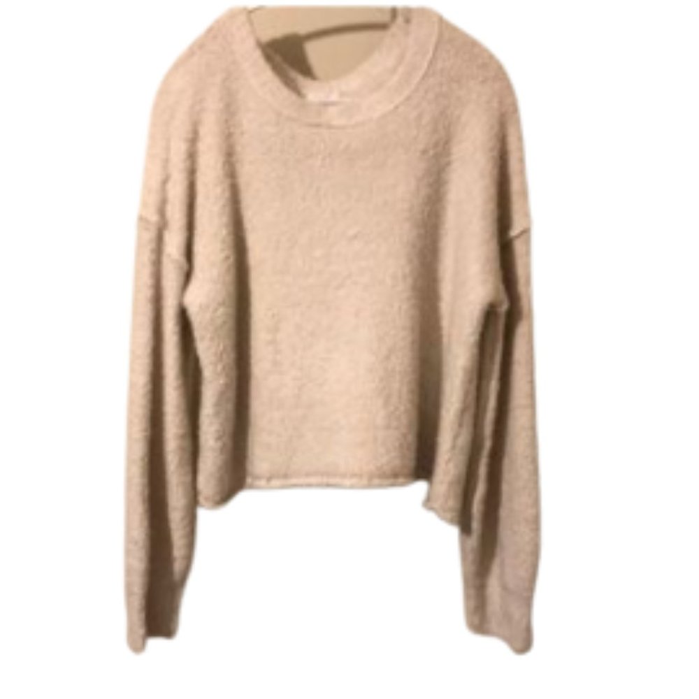 Hippie Rose cropped fuzzy sweater size L NWOT